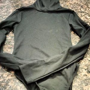 Black turtleneck body suit